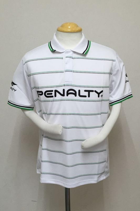 PENALTY ドットポロTシャツ ホワイト - フットサルショップ PLAYER'S